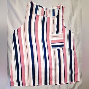 Cotton Bleu Stripe Tank (Women)